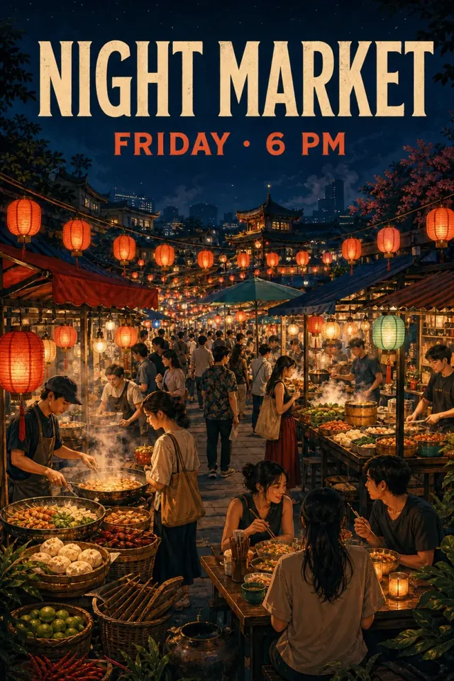 Night market poster